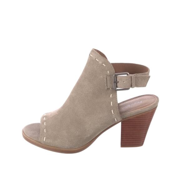 Frye Sandals Womens Size 9 Donna Slingback Block Heel Ash Suede Leather NIB - Picture 16 of 16
